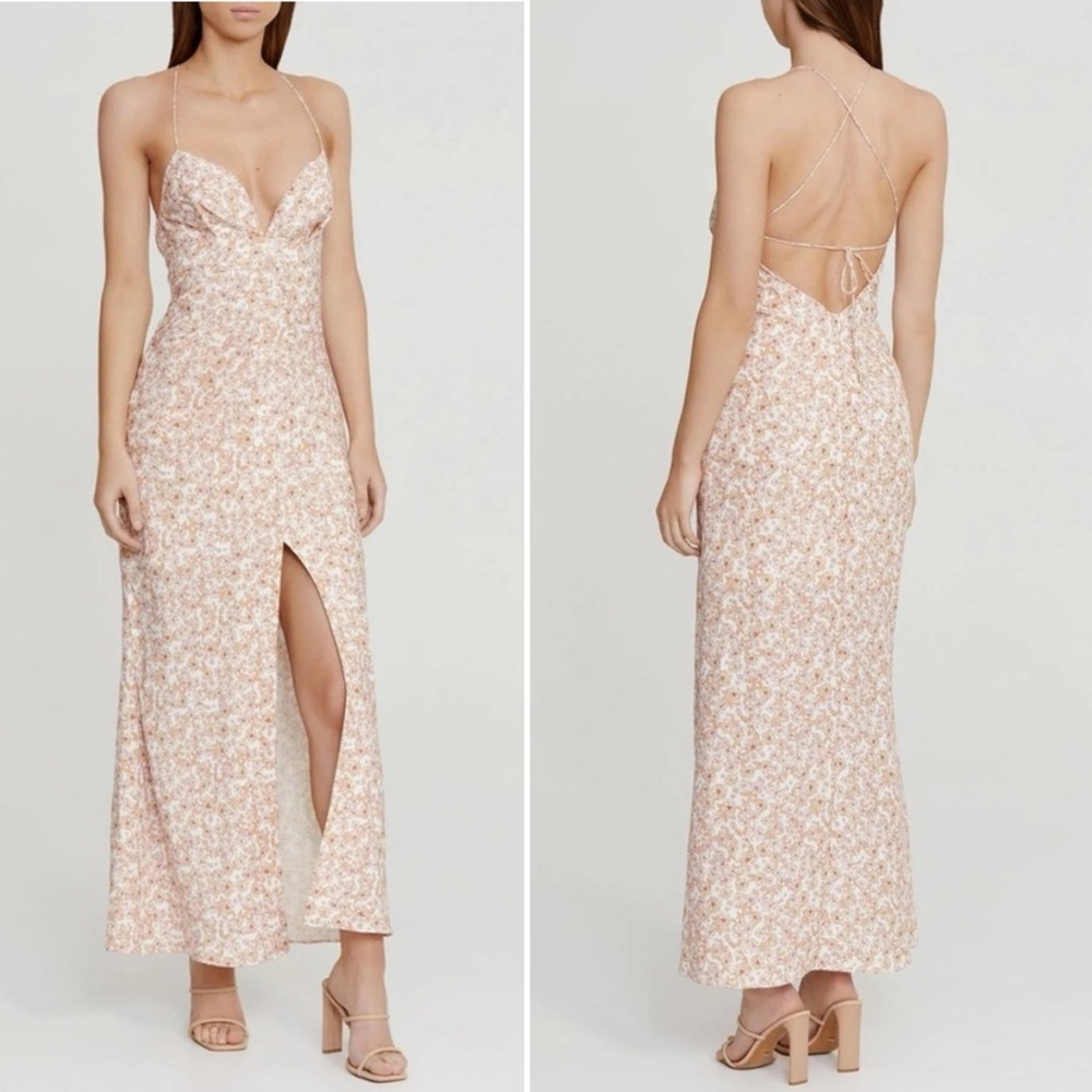 Significant Other Maria Floral Linen Blend Dress Size 2